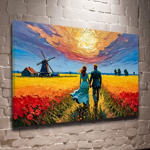 Séta a virágos mezőn festmény falikép  vászonkép 60x40 cm, Otthon & Életmód, Dekoráció, Kép & Falikép, Vászonkép, Fotó, grafika, rajz, illusztráció, MESKA