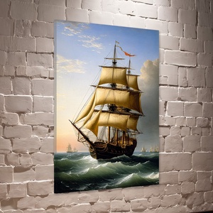 Vitorlással a Napnyugtában falikép - vászonkép 40x60 cm, Otthon & Életmód, Dekoráció, Kép & Falikép, Vászonkép, Fotó, grafika, rajz, illusztráció, MESKA