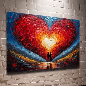 Szív horizont falikép - Vászonkép 60x40 cm - Meska.hu