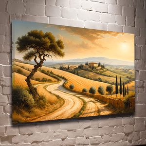 Valahol Toscanában tájkép falikép - Vászonkép 60x40 cm - Meska.hu