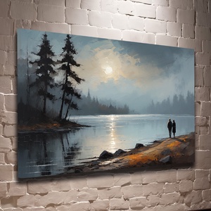 Romantikus holdvilág a tónál falikép � vászonkép 60x40 cm - Valentin napi akció, Otthon & Életmód, Dekoráció, Kép & Falikép, Vászonkép, Fotó, grafika, rajz, illusztráció, MESKA