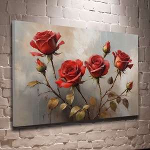 Vörös rózsák falikép - Vászonkép 60x40 cm - Valentin napi akció! - Meska.hu