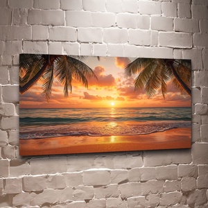 Trópusi naplemente a tengernél � prémium falikép - vászonkép 60x34 cm, Otthon & Életmód, Dekoráció, Kép & Falikép, Vászonkép, Fotó, grafika, rajz, illusztráció, MESKA