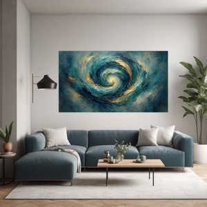  Aranyló Örvény absztrakt falikép - vászonkép 40x23 cm - otthon & életmód - dekoráció - kép & falikép - vászonkép - Meska.hu