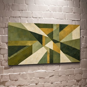   Mohazöld Metamorfózis absztrakt falikép - vászonkép 40x23 cm - Meska.hu
