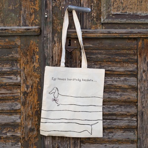 Hosszú barátság kezdete vászontáska - Meska.hu