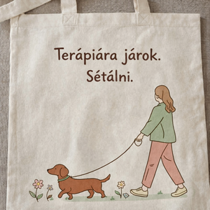 Terápia tacsi vászontáska - Meska.hu