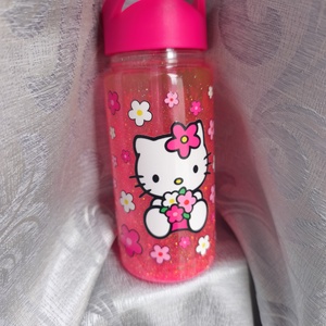 Hello Kitty csillámos kulacs  - Meska.hu