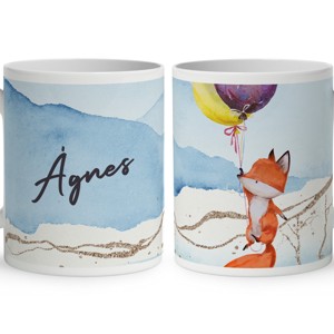 Kérd a Neveddel - Lufis Róka mintás bögre, Otthon & Életmód, Konyhafelszerelés, tálalás, Tálalás, Bögre & Csésze, , MESKA