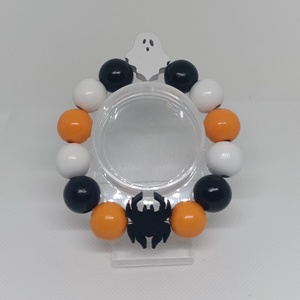 Halloween karkötő - szellem és pók dísszel - otthon & életmód - dekoráció - halloween - halloweeni ékszerek - Meska.hu