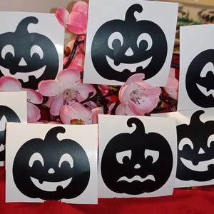 Mini Halloween tök matrica szett - otthon & életmód - dekoráció - halloween - halloweeni dekoráció - Meska.hu
