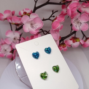 Tengeri Szívek  fülbevaló szett - ékszer - fülbevaló - pötty fülbevaló - Meska.hu