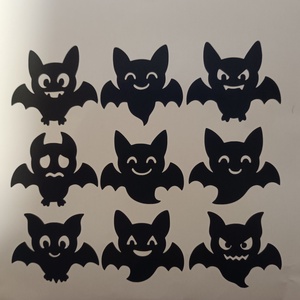  Mini vidám denevér matricák , Otthon & Életmód, Dekoráció, Halloween, Halloweeni dekoráció, Mindenmás, MESKA