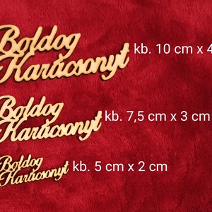 Lézervágott fa Boldog Karácsonyt felirat - Meska.hu