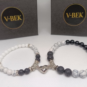 Páros karkötő  Fény és Árnyék Harmónia - ékszer - karkötő - gyöngyös karkötő - Meska.hu