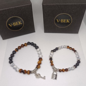 Páros karkötő  Yin és Yang Földszínekben, Ékszer, Karkötő, Gyöngyös karkötő, , MESKA