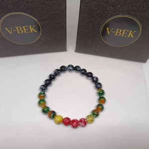 Szivárványos földszínek, Ékszer, Karkötő, Gyöngyös karkötő, , MESKA