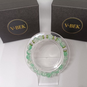 Menta Zöld Ragyogás, Ékszer, Karkötő, Gyöngyös karkötő, Gyöngyfűzés, gyöngyhímzés, MESKA