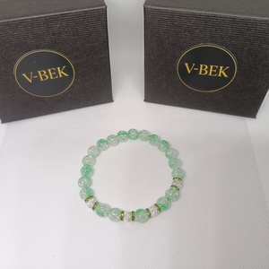 Menta Zöld Ragyogás - ékszer - karkötő - gyöngyös karkötő - Meska.hu