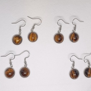 Tigrisszem kollekció fülbevaló - ékszer - fülbevaló - lógós kerek fülbevaló - Meska.hu