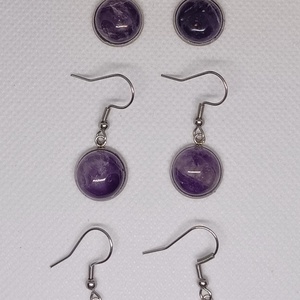 Ametiszt kollekció fülbevaló - Meska.hu