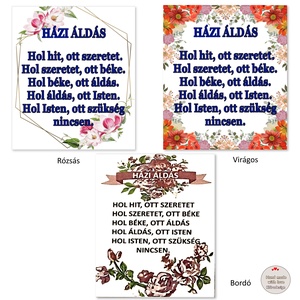 HÁZI ÁLDÁS hűtőmágnes - otthon & életmód - konyhafelszerelés, tálalás - konyhai dekoráció - hűtőmágnes - Meska.hu
