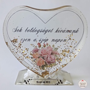 Emlékőr nagy szív - esküvő - emlék & ajándék - köszönőajándék - Meska.hu