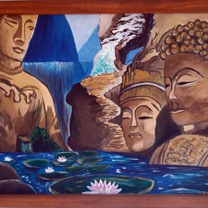 Buddha völgy festmény - Meska.hu