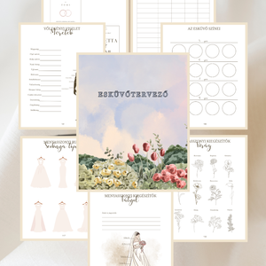 Esküvői tervező - Mezei borítós - pdf , Esküvő, Emlék & Ajándék, Vendégkönyv, Fotó, grafika, rajz, illusztráció, MESKA