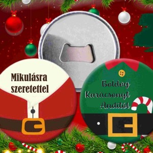 Személyre Szabott Karácsonyi Sörnyitó hütőmágnes � Egyedi Felirattal - Meska.hu