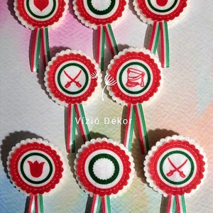 Kokárda  kerek sima középpel (kitűző alappal a hátulján) - ékszer - kitűző és bross - Meska.hu