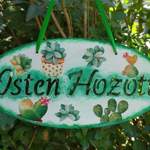 Édes otthon / Isten hozott dekupázsolt tábladíszek többféle - otthon & életmód - dekoráció - ajtó- és ablak dekoráció - ajtódísz & kopogtató - Meska.hu