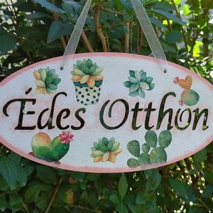 Édes otthon / Isten hozott dekupázsolt tábladíszek többféle - otthon & életmód - dekoráció - ajtó- és ablak dekoráció - ajtótábla - Meska.hu