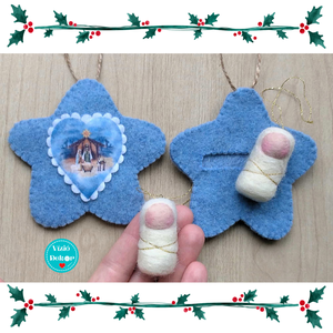 Tűnemezelt Jézus gyapjúfilc csillagban - Meska.hu