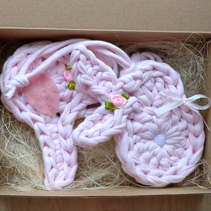 Horgolt tavaszi szett (nyuszi, madár) - otthon & életmód - dekoráció - dísztárgy - Meska.hu