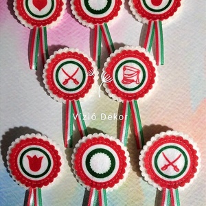 Kokárda kerek sima középpel (kitűző alappal a hátulján) - ékszer - kitűző és bross - Meska.hu