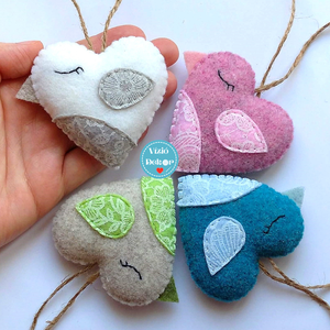 Szív madár csomag - ünnepi díszek, dekorációk - húsvéti díszek és dekorációk - húsvéti tojásfadíszek - Meska.hu