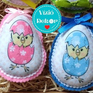 Filc csibés tojás szett 4 részes - Meska.hu