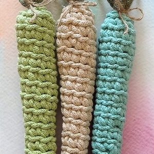 Horgolt répa csomag 3 db-os, Ünnepi díszek, dekorációk, Húsvéti díszek és dekorációk, Húsvéti asztaldíszek, Horgolás, MESKA