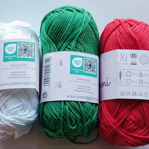 Kokárda horgolt masnis (kitűző alappal a hátulján) - ékszer - kitűző és bross - Meska.hu