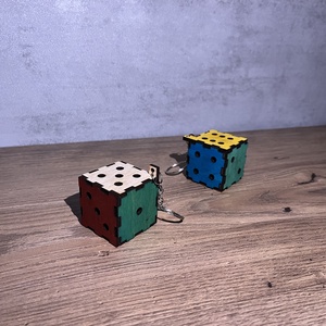 Dobókocka kulcstartó  játékos stílus  - táska & tok - kulcstartó & táskadísz - kulcstartó - Meska.hu