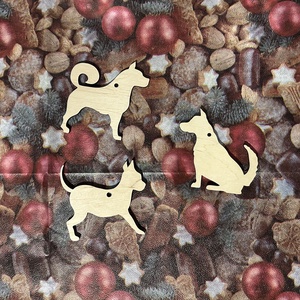 Egyedi kutyás fa karácsonyfadísz szett  kedvenc kutyusod ihlette - 3db - akár névvel is kérhető - karácsony - karácsonyi lakásdekoráció - karácsonyfadíszek - Meska.hu