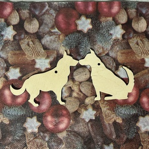 Egyedi kutyás fa karácsonyfadísz szett  kedvenc kutyusod ihlette - 3db - akár névvel is kérhető - karácsony - karácsonyi lakásdekoráció - karácsonyfadíszek - Meska.hu