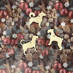 Egyedi kutyás fa karácsonyfadísz szett  kedvenc kutyusod ihlette - 3db - akár névvel is kérhető, Karácsony, Karácsonyi lakásdekoráció, Karácsonyfadíszek, Gravírozás, pirográfia, MESKA