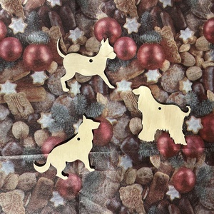 Egyedi kutyás fa karácsonyfadísz szett  kedvenc kutyusod ihlette - 3db - akár névvel is kérhető - karácsony - karácsonyi lakásdekoráció - karácsonyfadíszek - Meska.hu