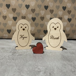 Pingvines fa puzzle  személyre szabható Valentin-napi ajándék - otthon & életmód - dekoráció - dísztárgy - Meska.hu