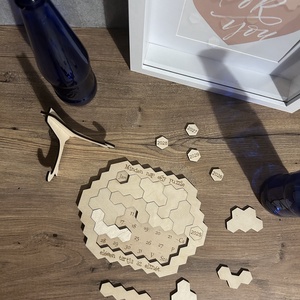 Személyre szabható fa puzzle-naptár   kreatív megoldás a mindennapokra! - otthon & életmód - dekoráció - fali és függő dekoráció - falinaptár & öröknaptár - Meska.hu