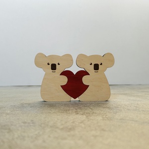Fa elefántpár  Valentin-napi puzzle - otthon & életmód - dekoráció - dísztárgy - Meska.hu