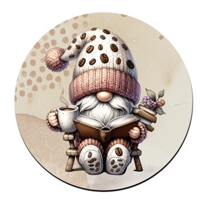 Könyvmoly kávés manó mintás bögre alátét, , , MESKA