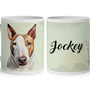 Névvel kérhető - Barna Bullterrier portré mintás bögre, Otthon & Életmód, Konyhafelszerelés, tálalás, Tálalás, Bögre & Csésze, , MESKA